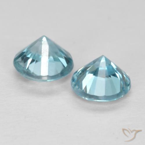 Shop natural 0.85ct 緑がかったブルー ジルコン gems, ラウンド, from カンボジア at GemSelect. In stock, global shipping!