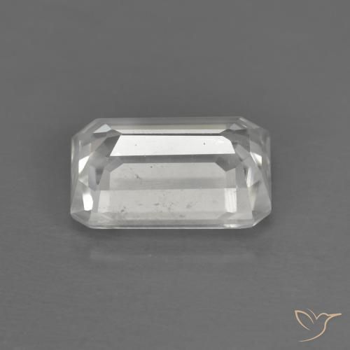 1.55カラットの天然ホワイトジルコン、八角形 / エメラルドカット、VS