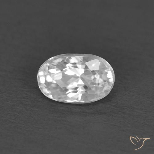 0.48ct 天然 ホワイト ジルコン, 楕円形, VVS