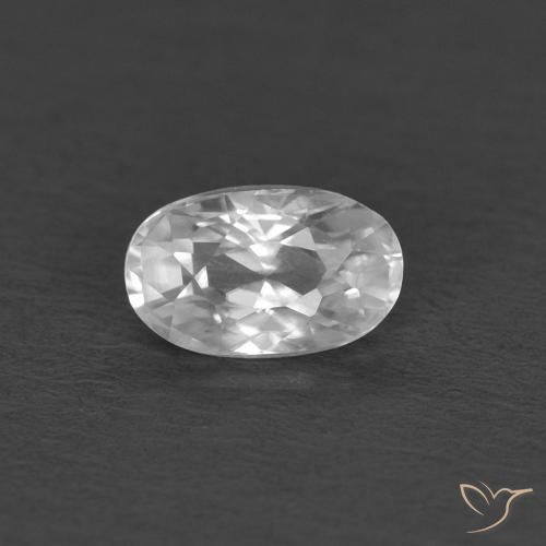 0.43ct 天然 ホワイト ジルコン, 楕円形, VVS