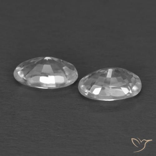 Shop natural 0.74ct ホワイト ジルコン gems, 楕円形, from カンボジア at GemSelect. In stock, global shipping!