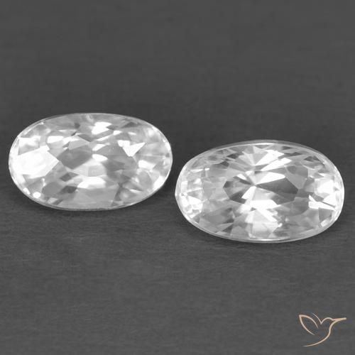Shop natural 0.92ct ホワイト ジルコン gems, 楕円形, from カンボジア at GemSelect. In stock, global shipping!