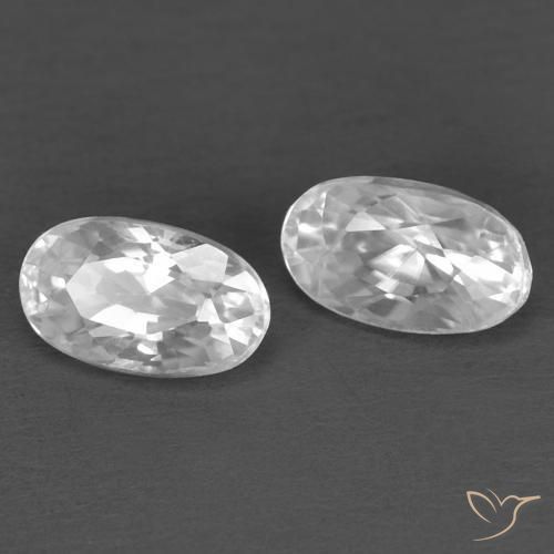 Shop natural 0.87ct ホワイト ジルコン gems, 楕円形, from カンボジア at GemSelect. In stock, global shipping!