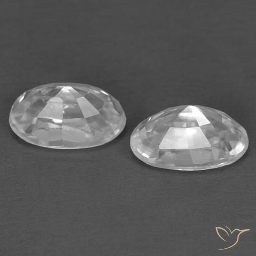 Shop natural 0.87ct ホワイト ジルコン gems, 楕円形, from カンボジア at GemSelect. In stock, global shipping!