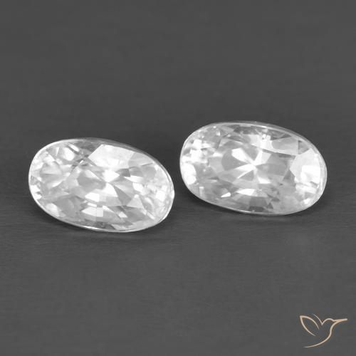 Shop natural 0.97ct ホワイト ジルコン gems, 楕円形, from カンボジア at GemSelect. In stock, global shipping!