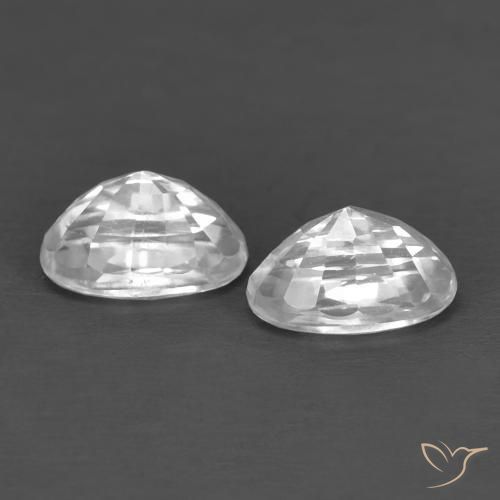 Shop natural 0.97ct ホワイト ジルコン gems, 楕円形, from カンボジア at GemSelect. In stock, global shipping!