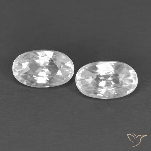 Shop natural 0.83ct ホワイト ジルコン gems, 楕円形, from カンボジア at GemSelect. In stock, global shipping!