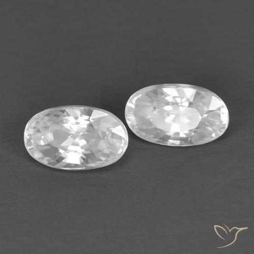 Shop natural 0.83ct ホワイト ジルコン gems, 楕円形, from カンボジア at GemSelect. In stock, global shipping!