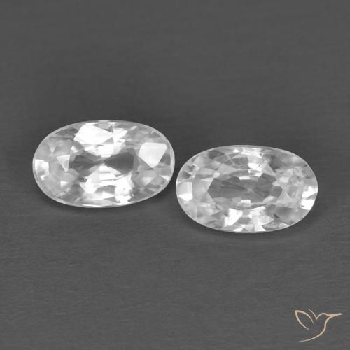 Shop natural 0.73ct ホワイト ジルコン gems, 楕円形, from カンボジア at GemSelect. In stock, global shipping!