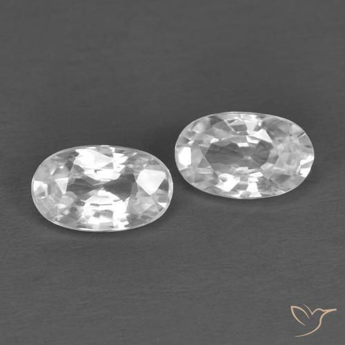 Shop natural 0.73ct ホワイト ジルコン gems, 楕円形, from カンボジア at GemSelect. In stock, global shipping!