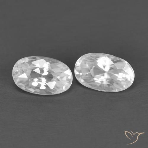 Shop natural 0.84ct ホワイト ジルコン gems, 楕円形, from カンボジア at GemSelect. In stock, global shipping!