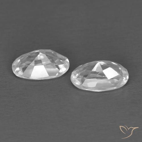 Shop natural 0.74ct ホワイト ジルコン gems, 楕円形, from カンボジア at GemSelect. In stock, global shipping!