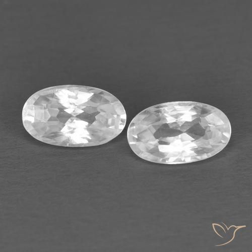 Shop natural 0.73ct ホワイト ジルコン gems, 楕円形, from カンボジア at GemSelect. In stock, global shipping!