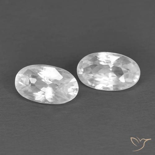Shop natural 0.73ct ホワイト ジルコン gems, 楕円形, from カンボジア at GemSelect. In stock, global shipping!