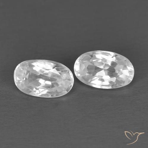 Shop natural 0.79ct ホワイト ジルコン gems, 楕円形, from カンボジア at GemSelect. In stock, global shipping!