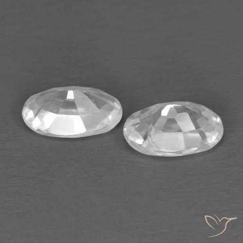Shop natural 0.74ct ホワイト ジルコン gems, 楕円形, from カンボジア at GemSelect. In stock, global shipping!