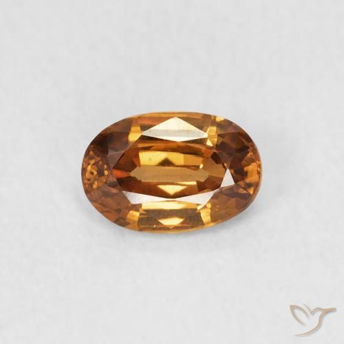 0.67ct 天然 オレンジブラウン ジルコン, 楕円形, VVS