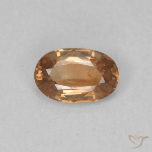 0.64ct 天然 オレンジゴールデン ジルコン, 楕円形, VVS-VS