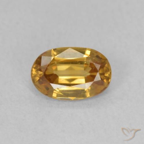 0.70ct 天然 ゴールドブラウン ジルコン, 楕円形, VVS-VS