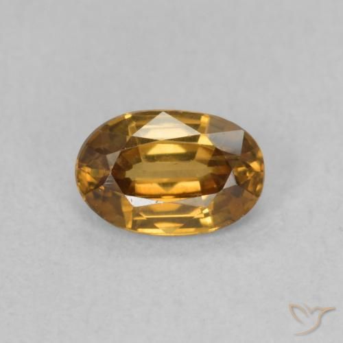 0.72ct 天然 ゴールドブラウン ジルコン, 楕円形, VVS-VS