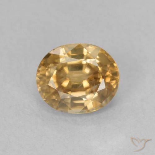1.00ct 天然 シャンパン ジルコン, 楕円形, VS