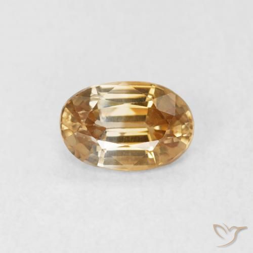 0.72ct 天然 ゴールデンピーチ ジルコン, 楕円形, VVS-VS