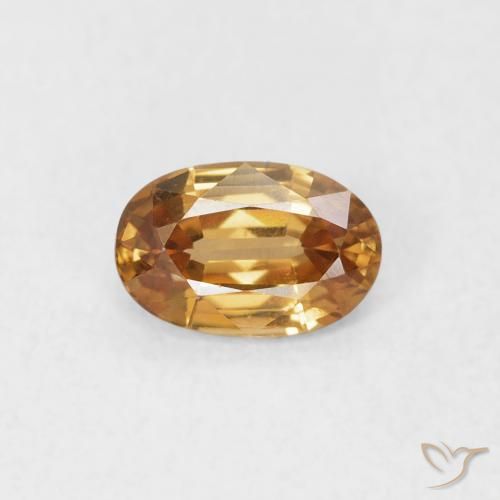 0.69ct 天然 ラストオレンジ ジルコン, 楕円形, VVS-VS