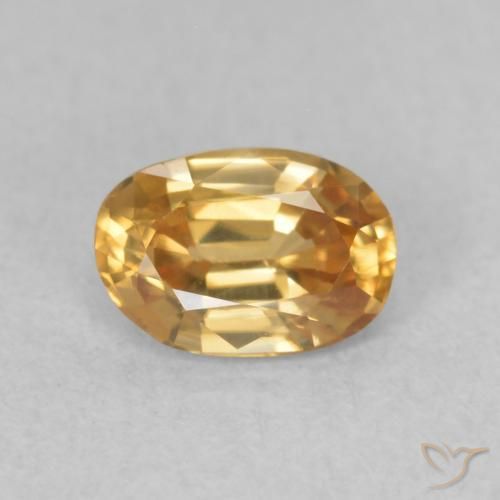 0.66ct 天然 ミディアムゴールド ジルコン, 楕円形, VVS-VS