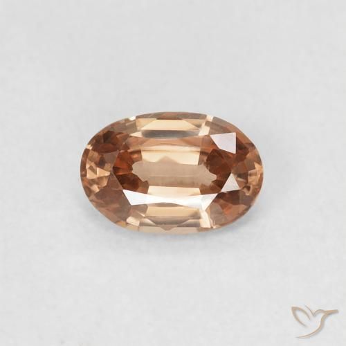 0.62ct 天然 ミディアムピーチ ジルコン, 楕円形, VVS