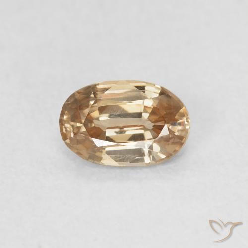0.70ct 天然 ゴールド ジルコン, 楕円形, VVS