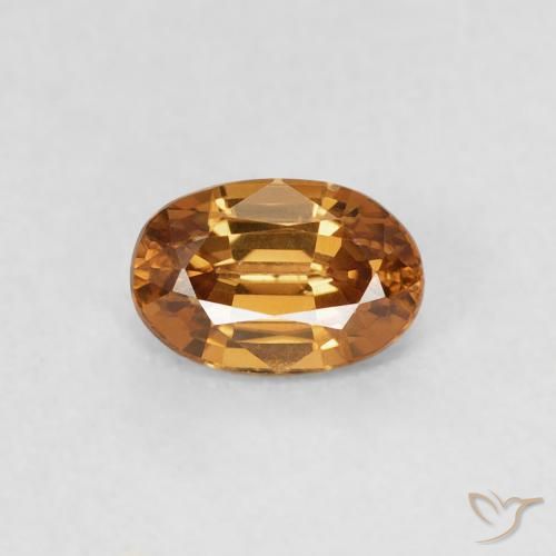0.73ct 天然 ゴールドブラウン ジルコン, 楕円形, VVS