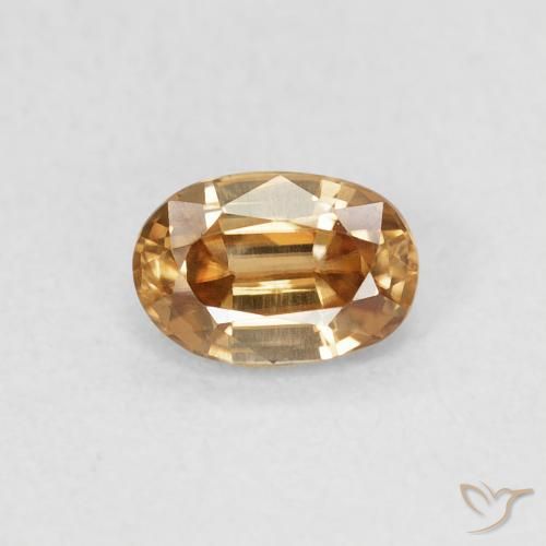 0.70ct 天然 ゴールデンピーチ ジルコン, 楕円形, VVS