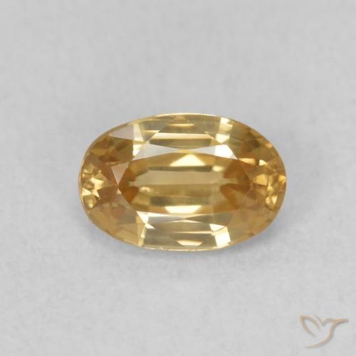0.71ct 天然 ゴールド ジルコン, 楕円形, VVS-VS