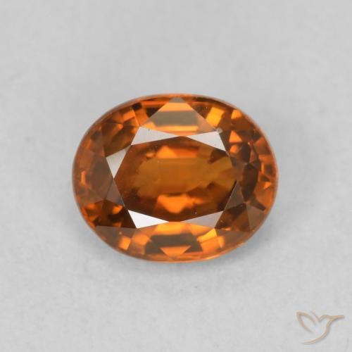 1.03ct 天然 ディープオレンジ ジルコン, 楕円形, VVS-VS