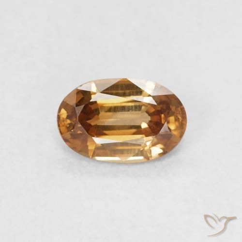 0.66ct 天然 ラストオレンジ ジルコン, 楕円形, VVS