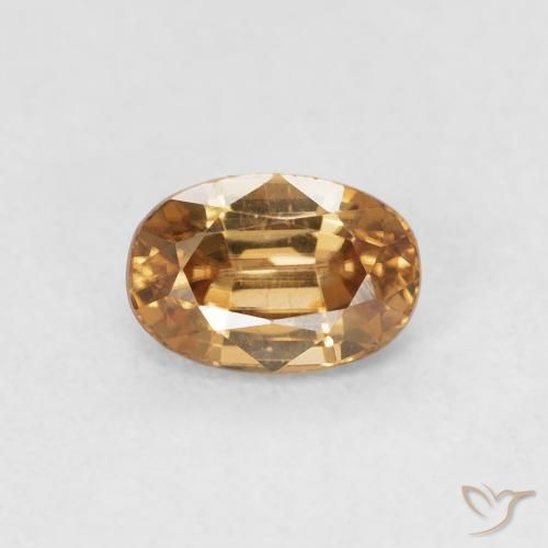 0.84ct 天然 ラストオレンジ ジルコン, 楕円形, VVS