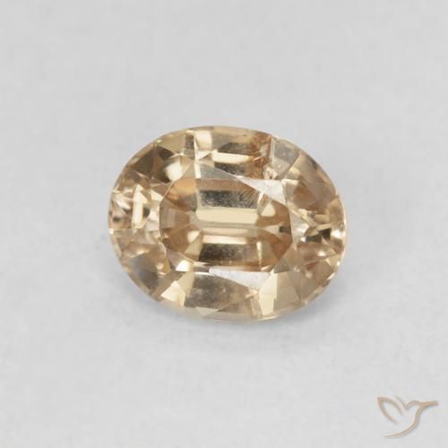 0.98ct 天然 ゴールド ジルコン, 楕円形, VS