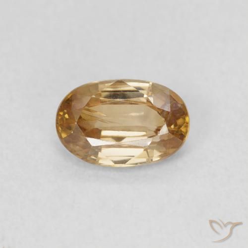0.69ct 天然 ゴールド ジルコン, 楕円形, VS