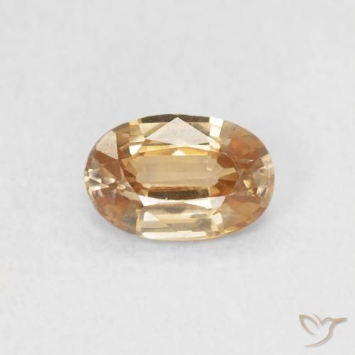 0.66ct 天然 オレンジゴールデン ジルコン, 楕円形, VVS