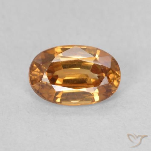 0.80ct 天然 オレンジブラウン ジルコン, 楕円形, VVS