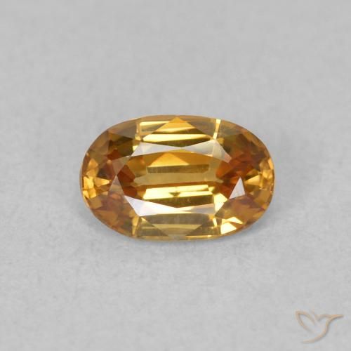 0.70ct 天然 ディープオレンジ ジルコン, 楕円形, VVS