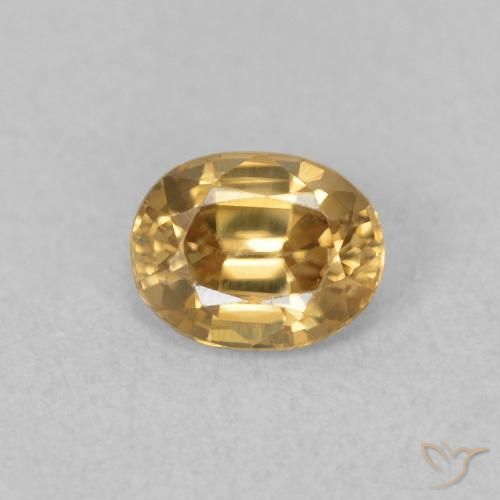 0.62ct 天然 ゴールド ジルコン, 楕円形, VVS