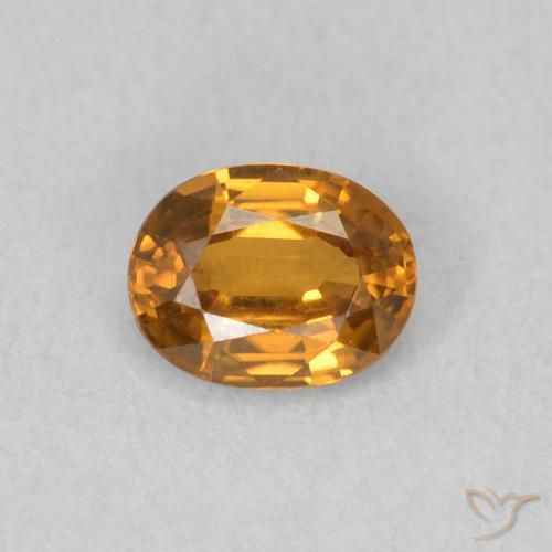 0.62ct 天然 ミディアムオレンジ ジルコン, 楕円形, VVS