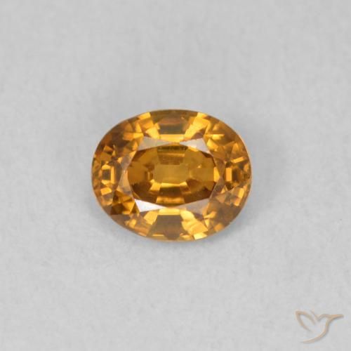 0.59ct 天然 ミディアムオレンジ ジルコン, 楕円形, VVS