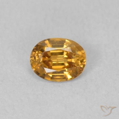 0.61ct 天然 ミディアムオレンジ ジルコン, 楕円形, VVS
