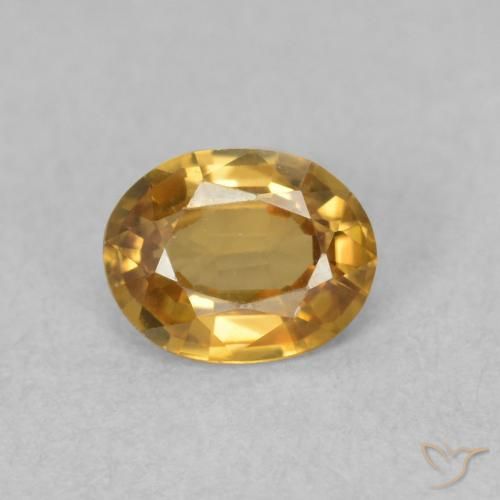 0.75ct 天然 ゴールドブラウン ジルコン, 楕円形, VVS-VS