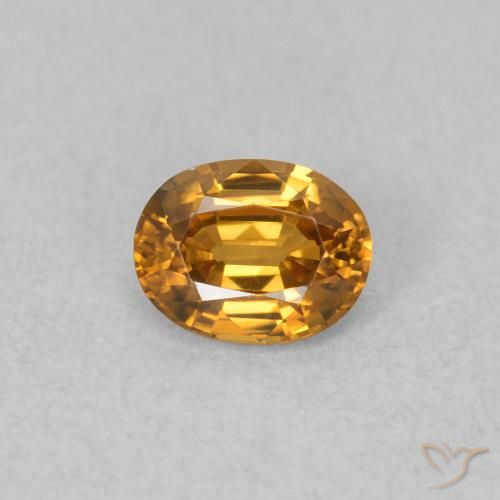 0.65ct 天然 ラストオレンジ ジルコン, 楕円形, VVS
