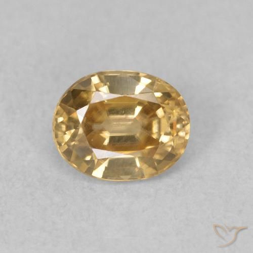 0.60ct 天然 シャンパン ジルコン, 楕円形, VVS