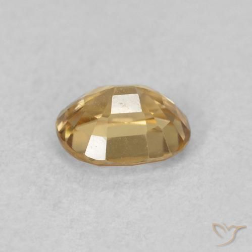 0.60カラットの天然シャンパンジルコン、楕円形、VVS