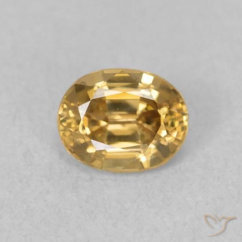 0.63ct 天然 ゴールド ジルコン, 楕円形, VVS